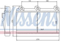 BMW E32 {E34 88-90 с кондиционером} Радиатор отопителя / печки (NISSENS) (см.каталог) на BMW e34 (БМВ е34) - цена, наличие, описание
