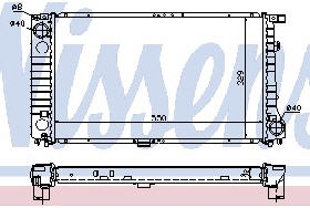 BMW E32 {E34 87-93} Радиатор охлаждения (NISSENS) (см.каталог) на BMW e34 (БМВ е34) - цена, наличие, описание